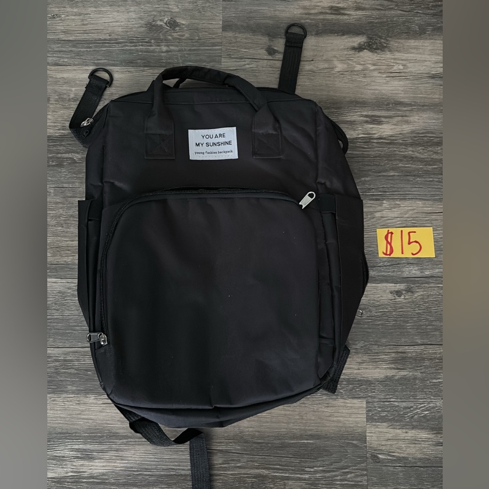 NWOT Black Diaper Bag